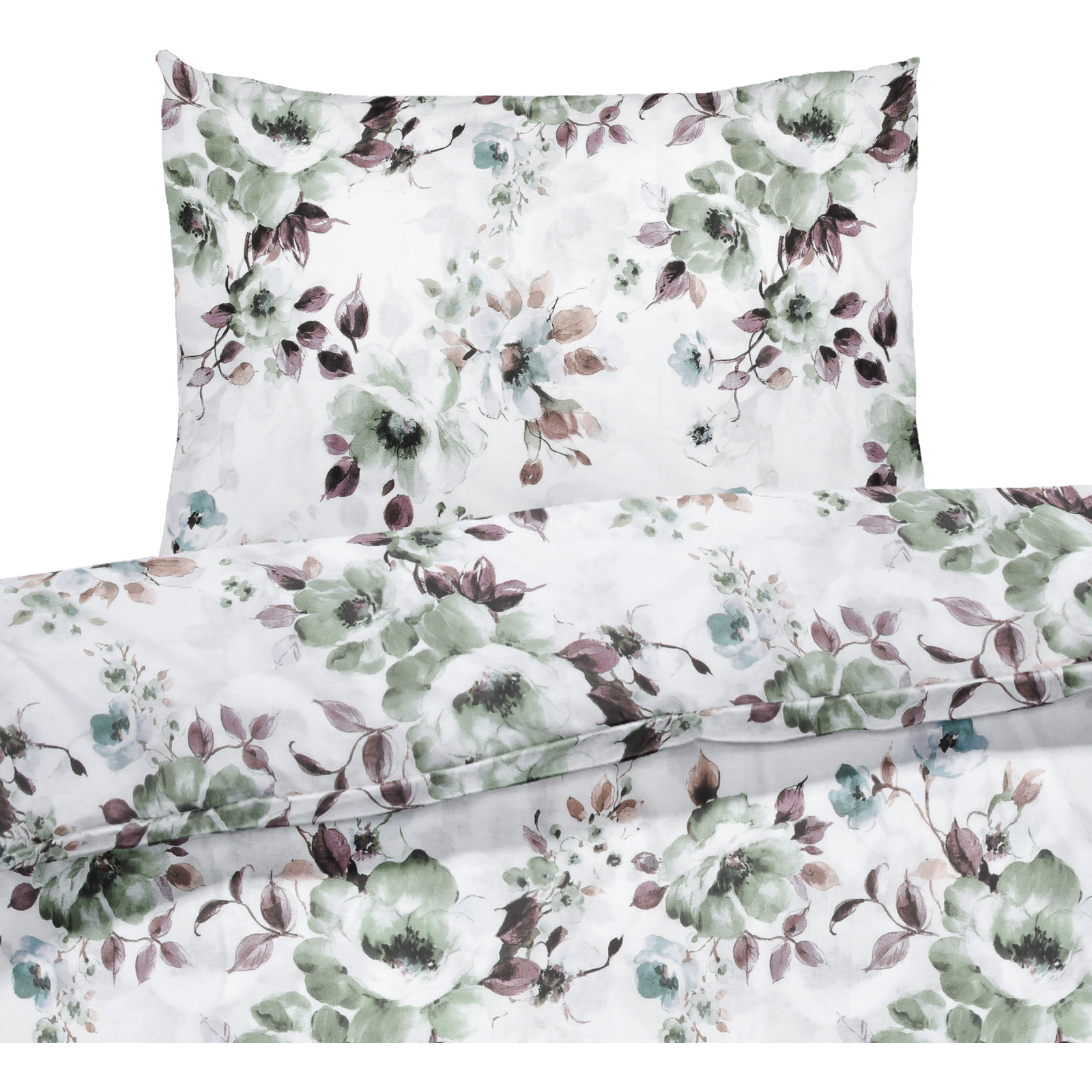 Bettwäsche Renforcé Spring weiss 160x210 65x100 Bettanzug Nord