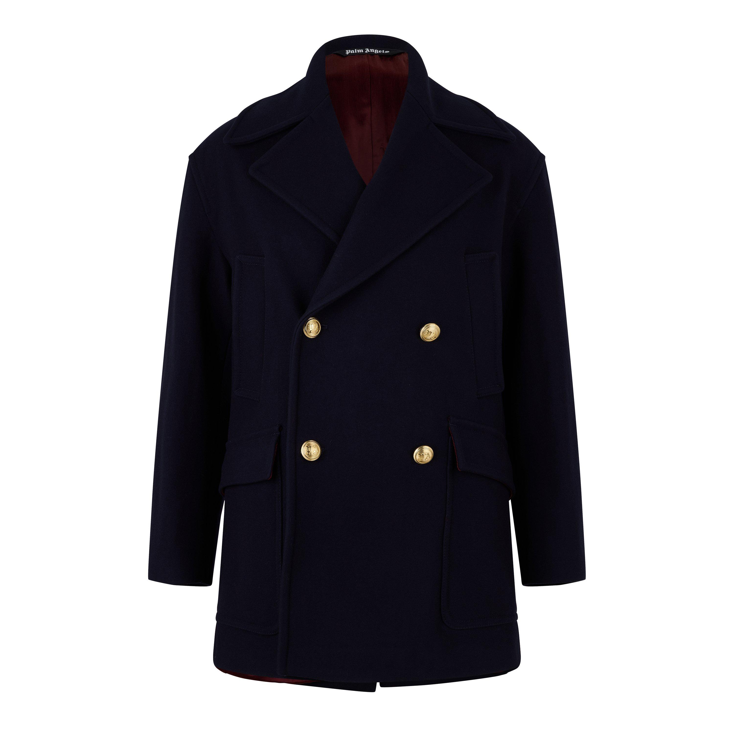 Palm Angels Embroidered Palms Short Coat