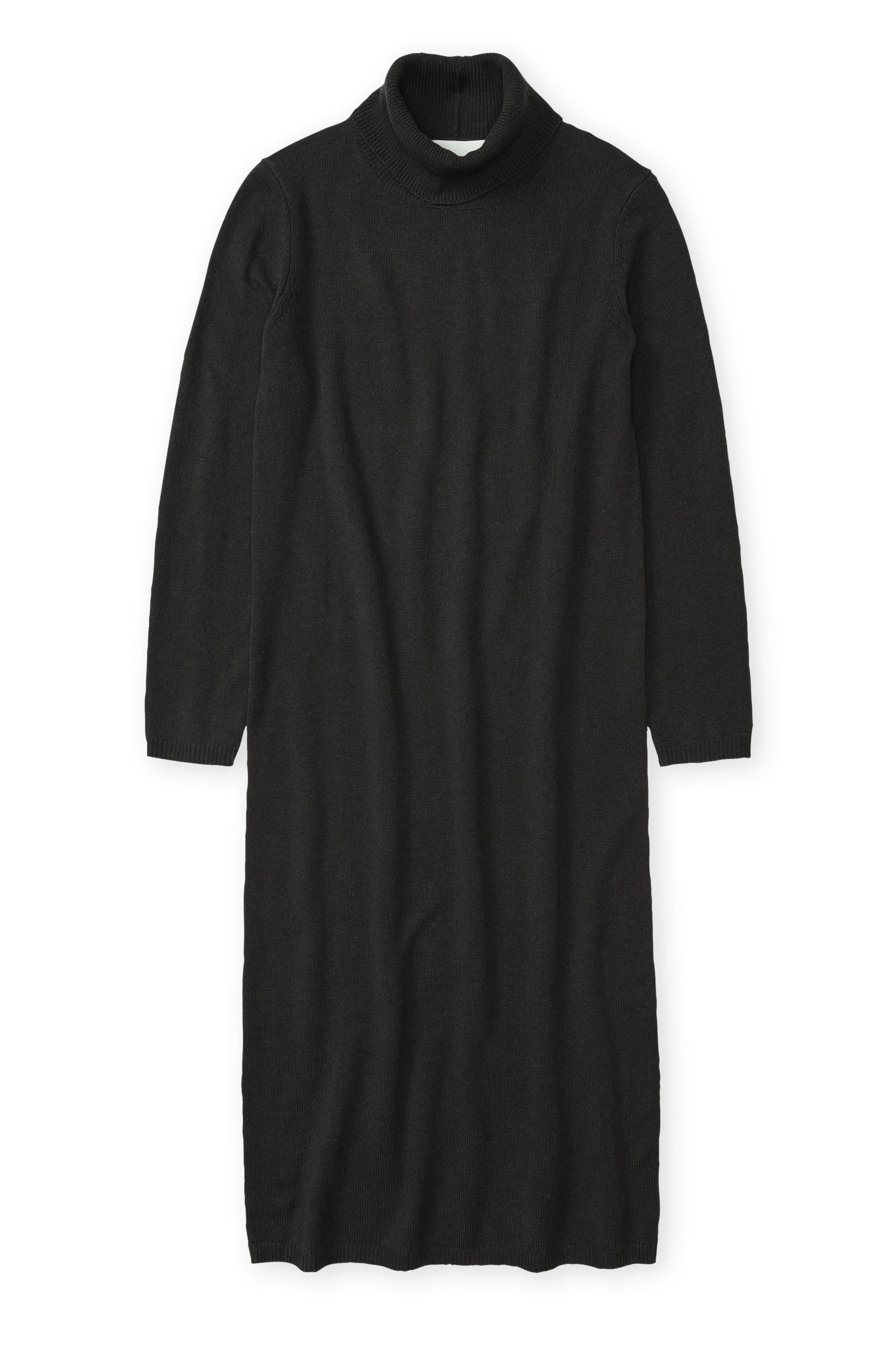 ROLLI - Robe longue à col roulé en laine | Marron