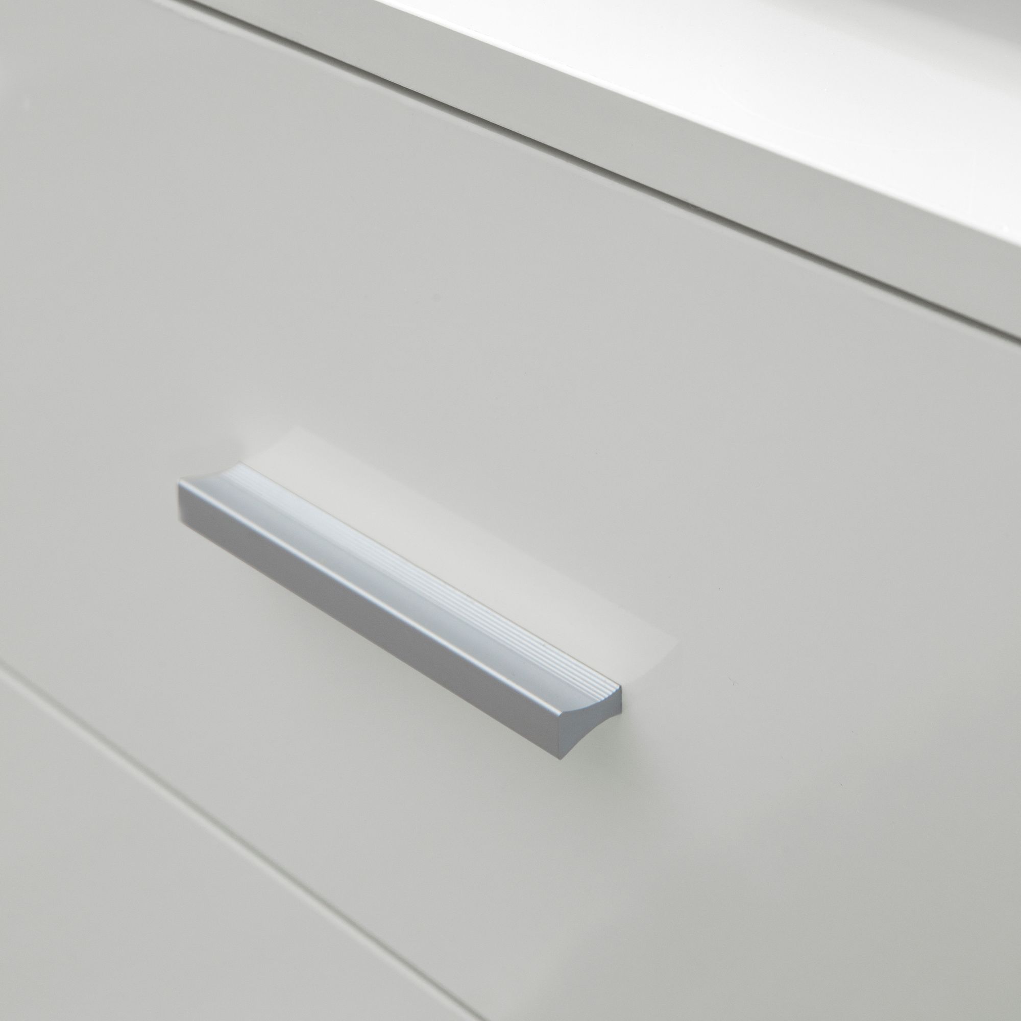 FineBuy Badschrank FB52416 Midischrank Weiß Badezimmerschrank Matt Kommode
