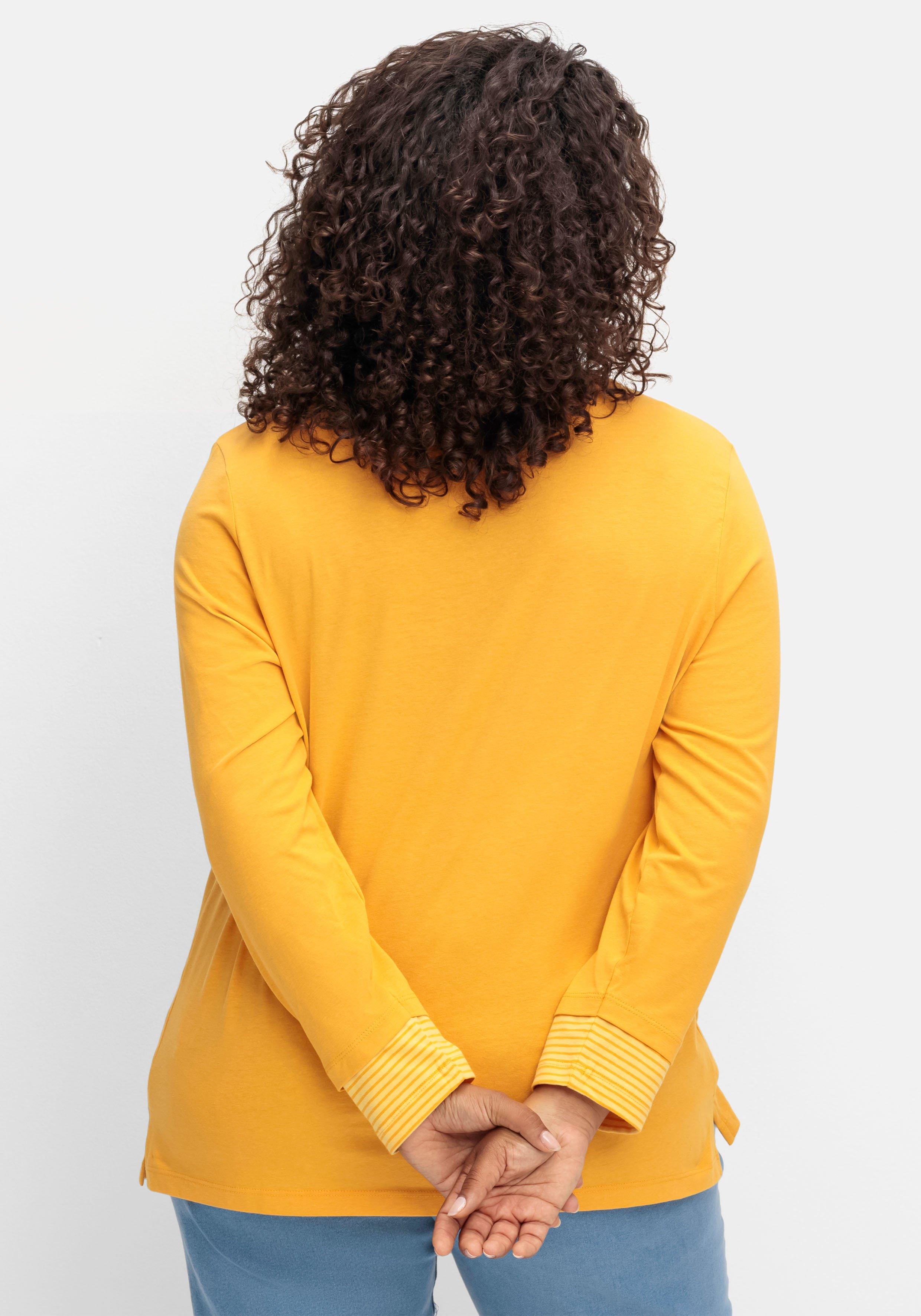 Shirt mit Streifendetails, im Layerlook