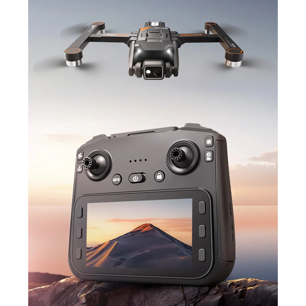 WiFi Faltbare 2.4G RC Quadrocopter GPS Drohne Servo Gesteuert Dual FPV 720P HD Kamera inkl. 2 Akkus   Fernbedienung