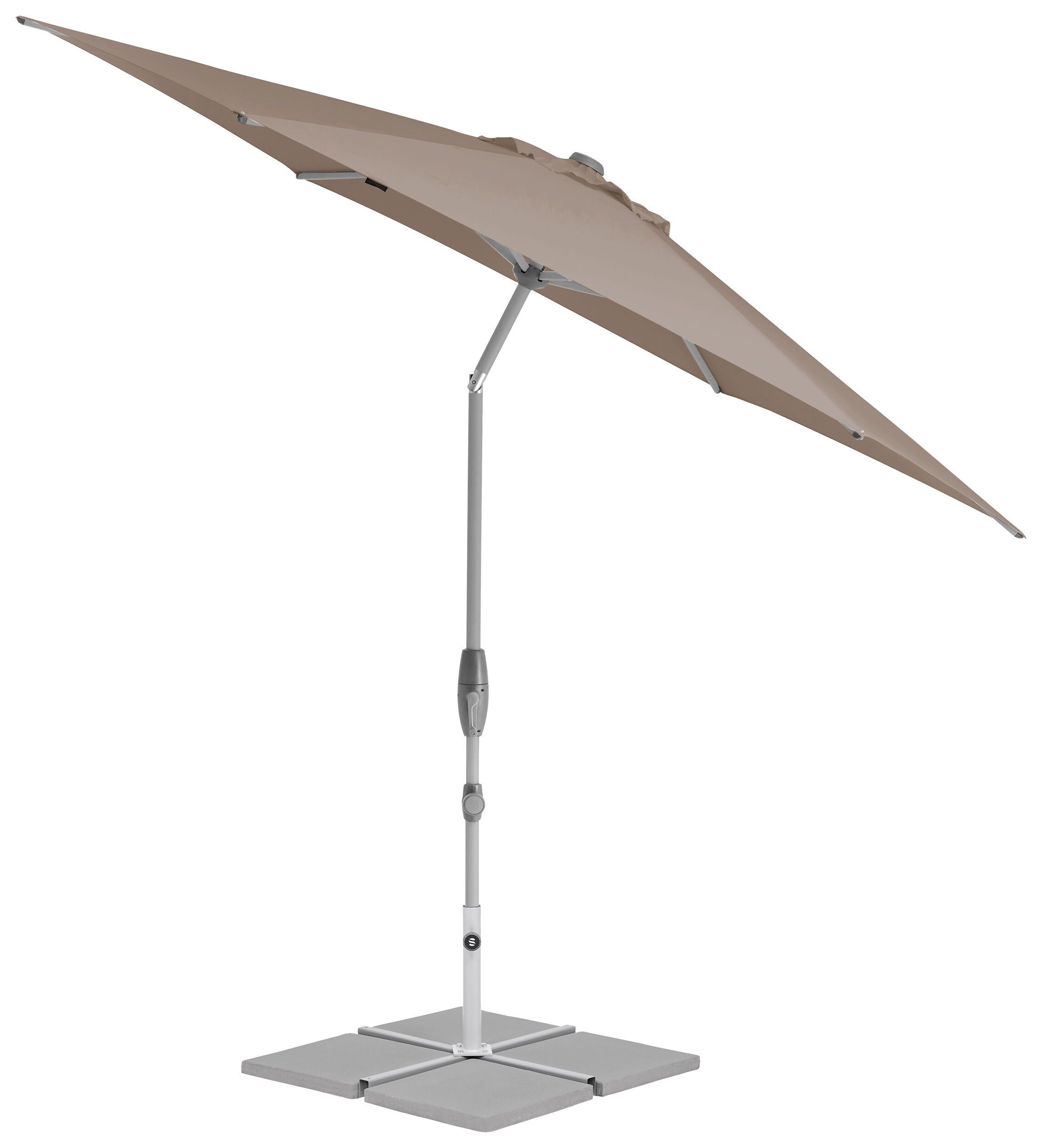 Suncomfort by Glatz SHELL TURN Sonnenschirm - Hellbeige / H: 266.0 cm