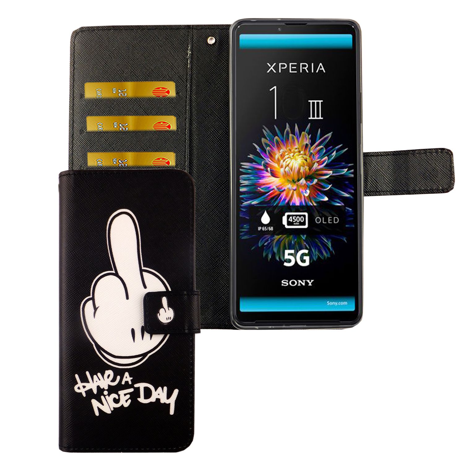 Handyhülle für Sony Xperia 1 III Case Cover Schutztasche Schutzhülle Bookstyle