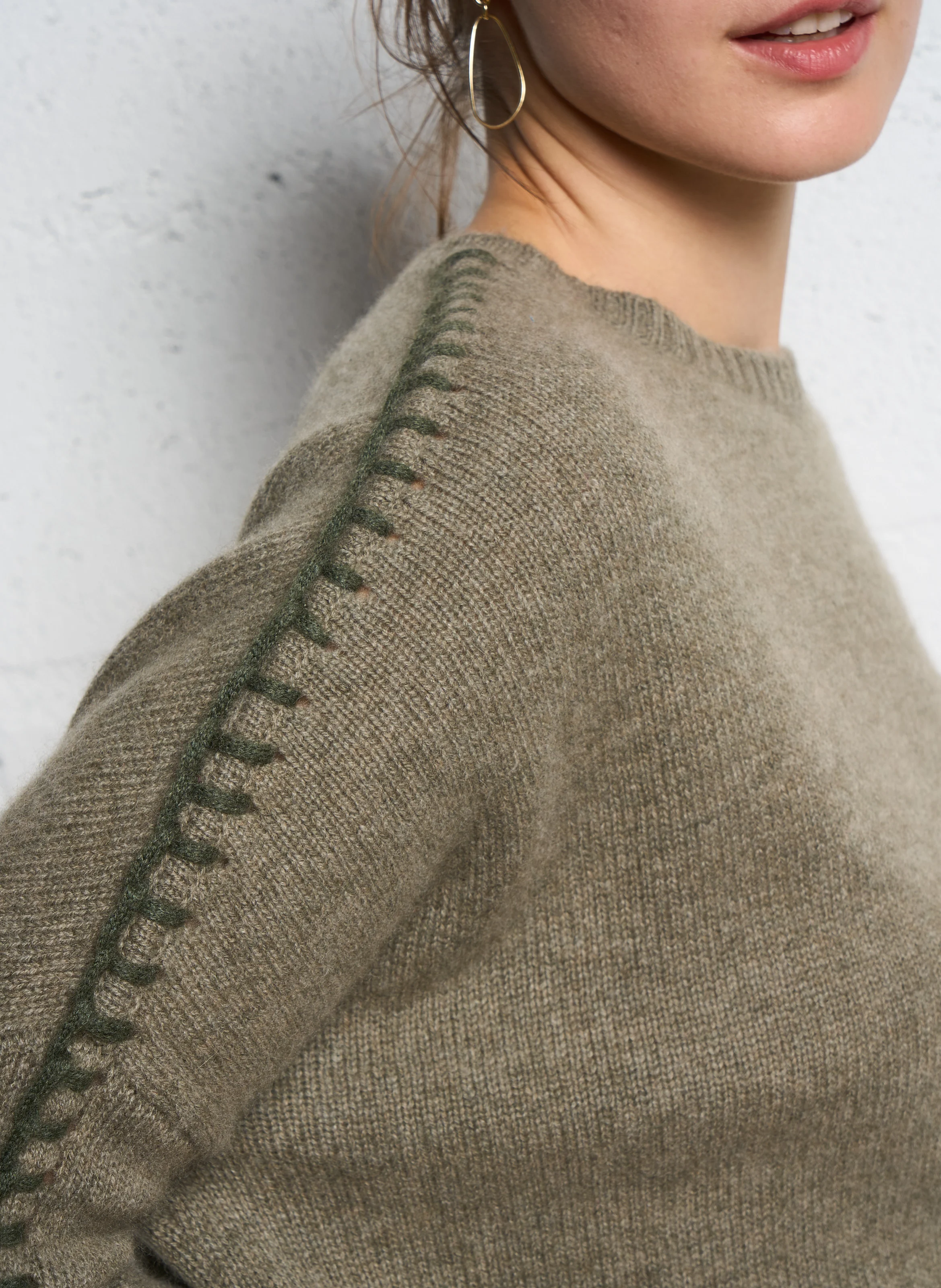 AMEA - Pull droit en cachemire | Vert