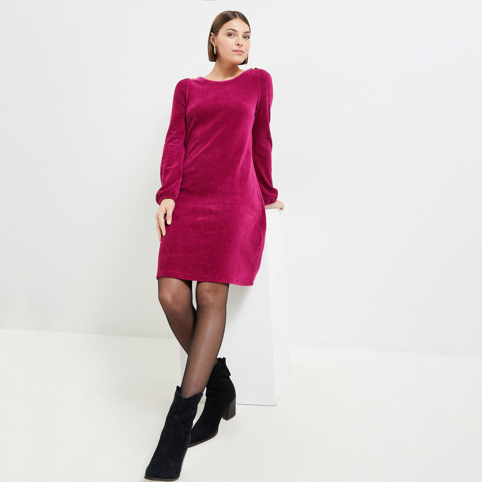 Robe velours femme