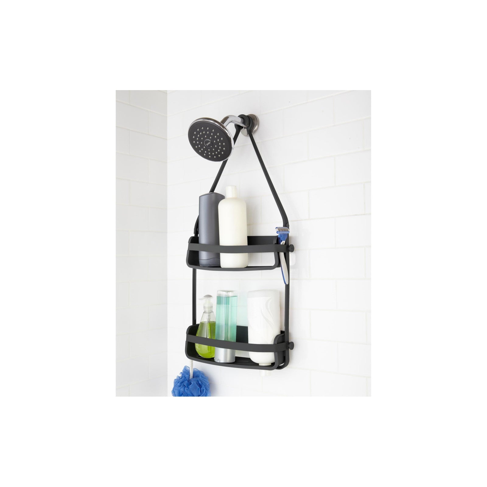 Bad-Utensilienhalter Flex, Schwarz