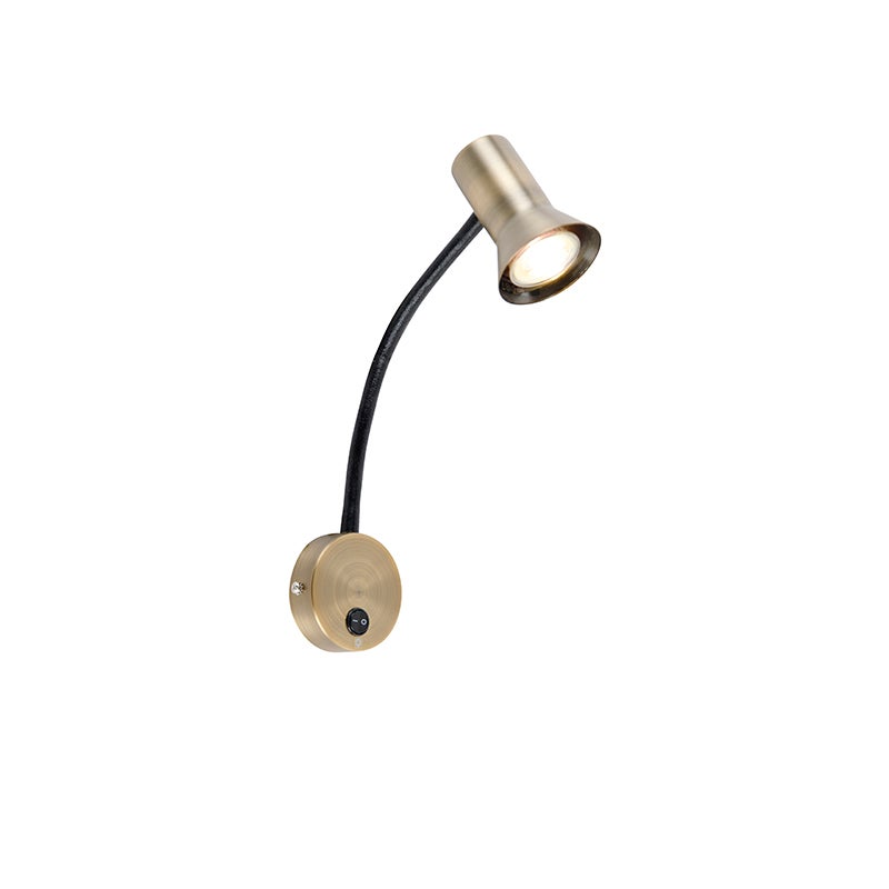 Bronzen wandlamp met flexibele arm - Karin flex