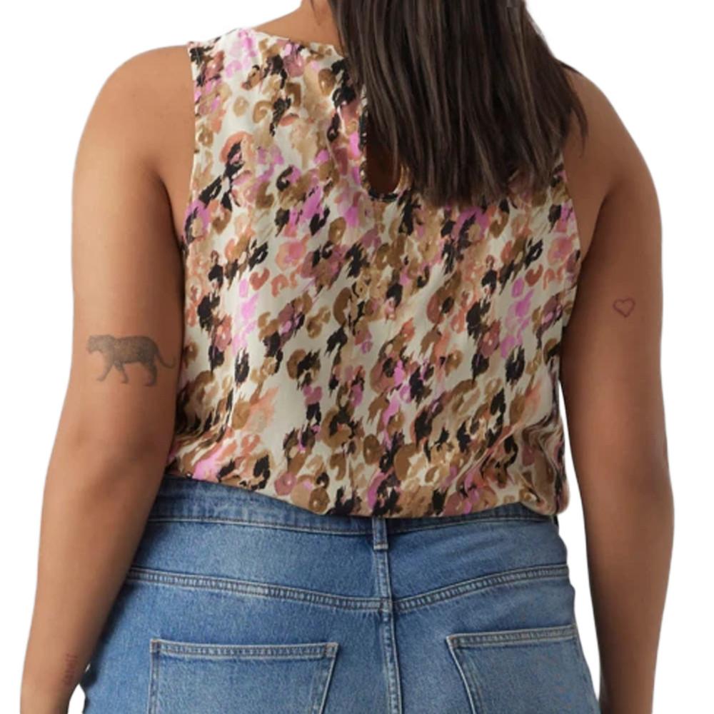 Vero Moda Débardeur Imprimé Beige/Rose Femme Vero Moda CURVE Tigers Eye