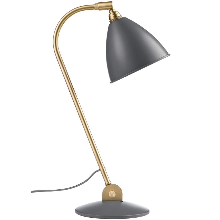 Gubi Bestlite BL2 bureaulamp messing/grijs