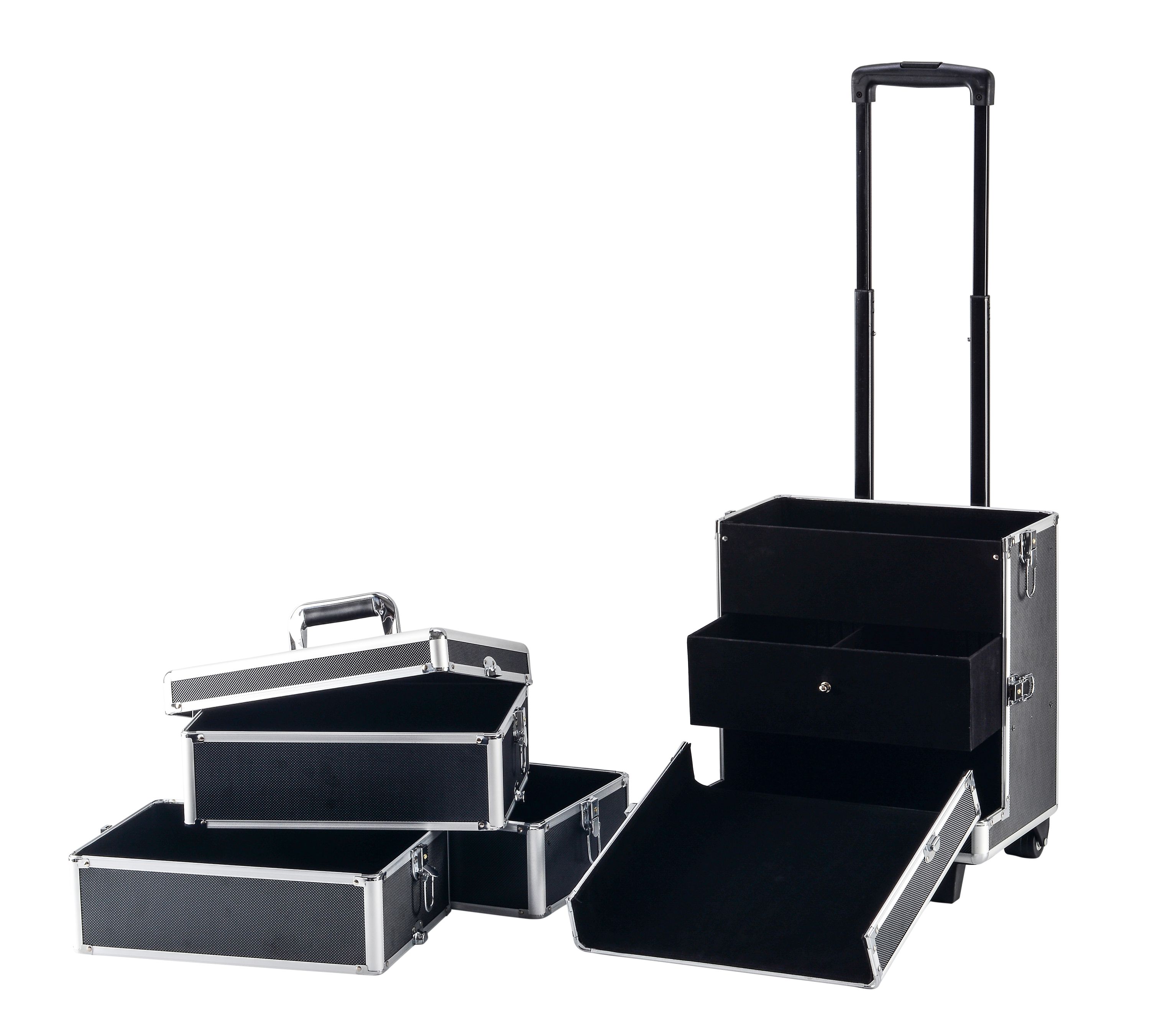 Kosmetikkoffer Trolley GLAMOUR schwarz