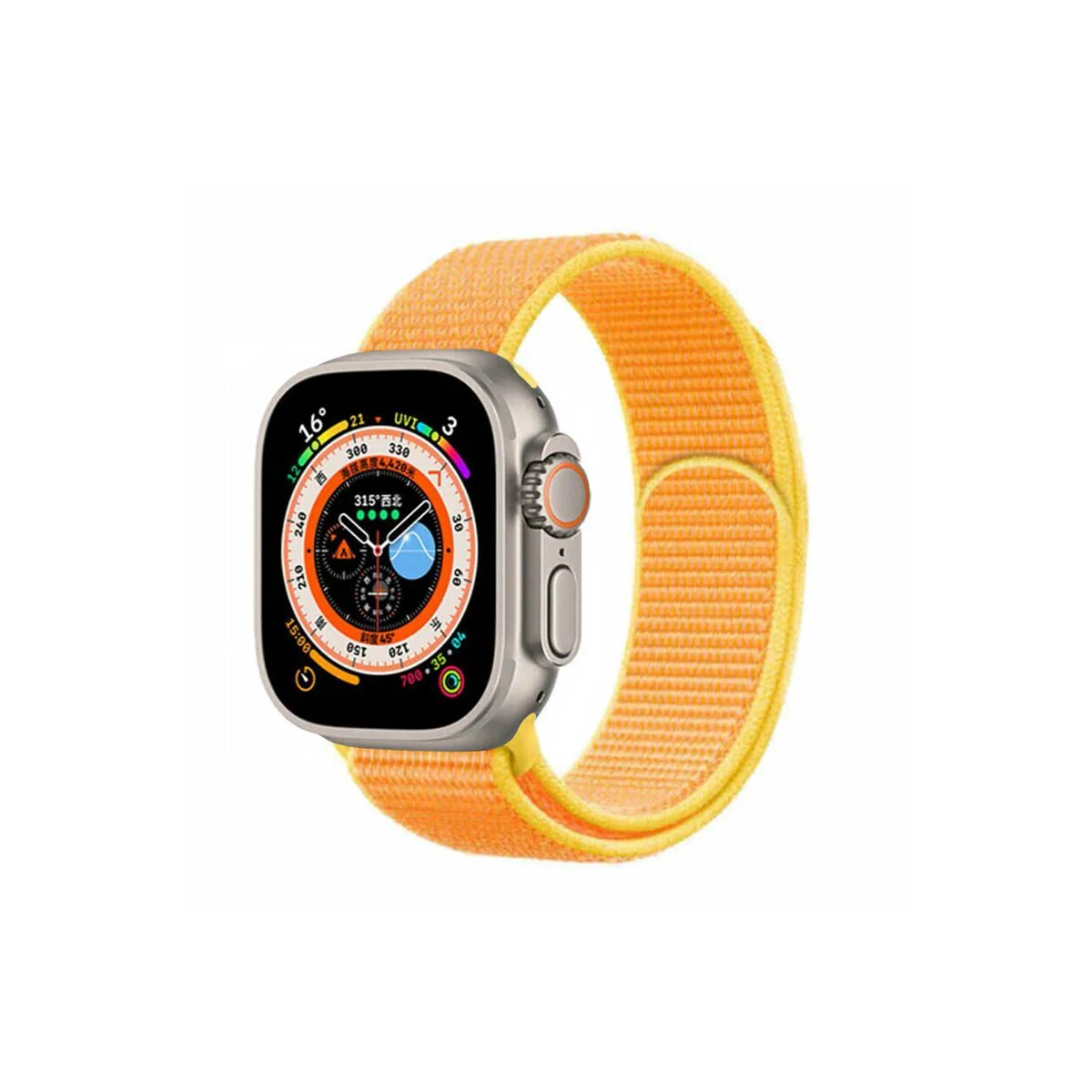 Nylon klokkerem Apple Watch Ultra (49mm) - Canary Yellow