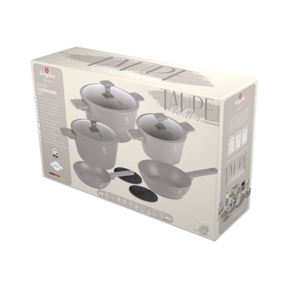 Berlinger Haus 10-teiliges Kochgeschirr-Set Taupe Collection