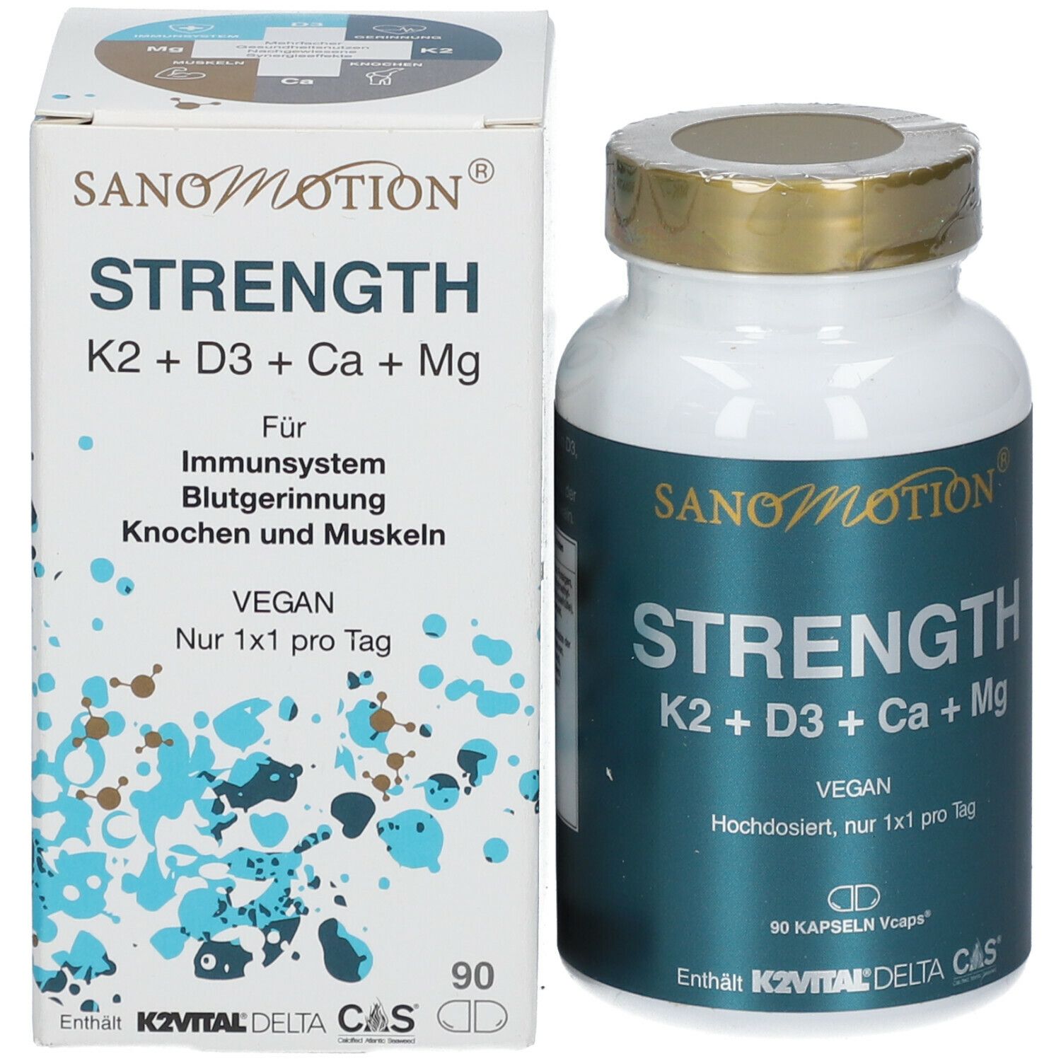 SANOMOTION® STRENGTH K2+D3+Ca+Mg