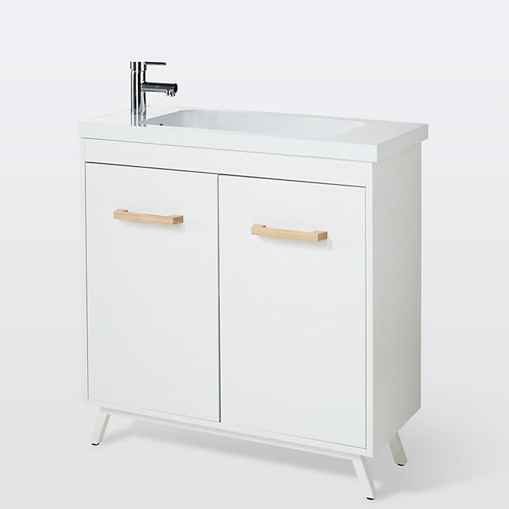 Meuble sous-vasque à poser GoodHome Ladoga blanc L. 80 cm