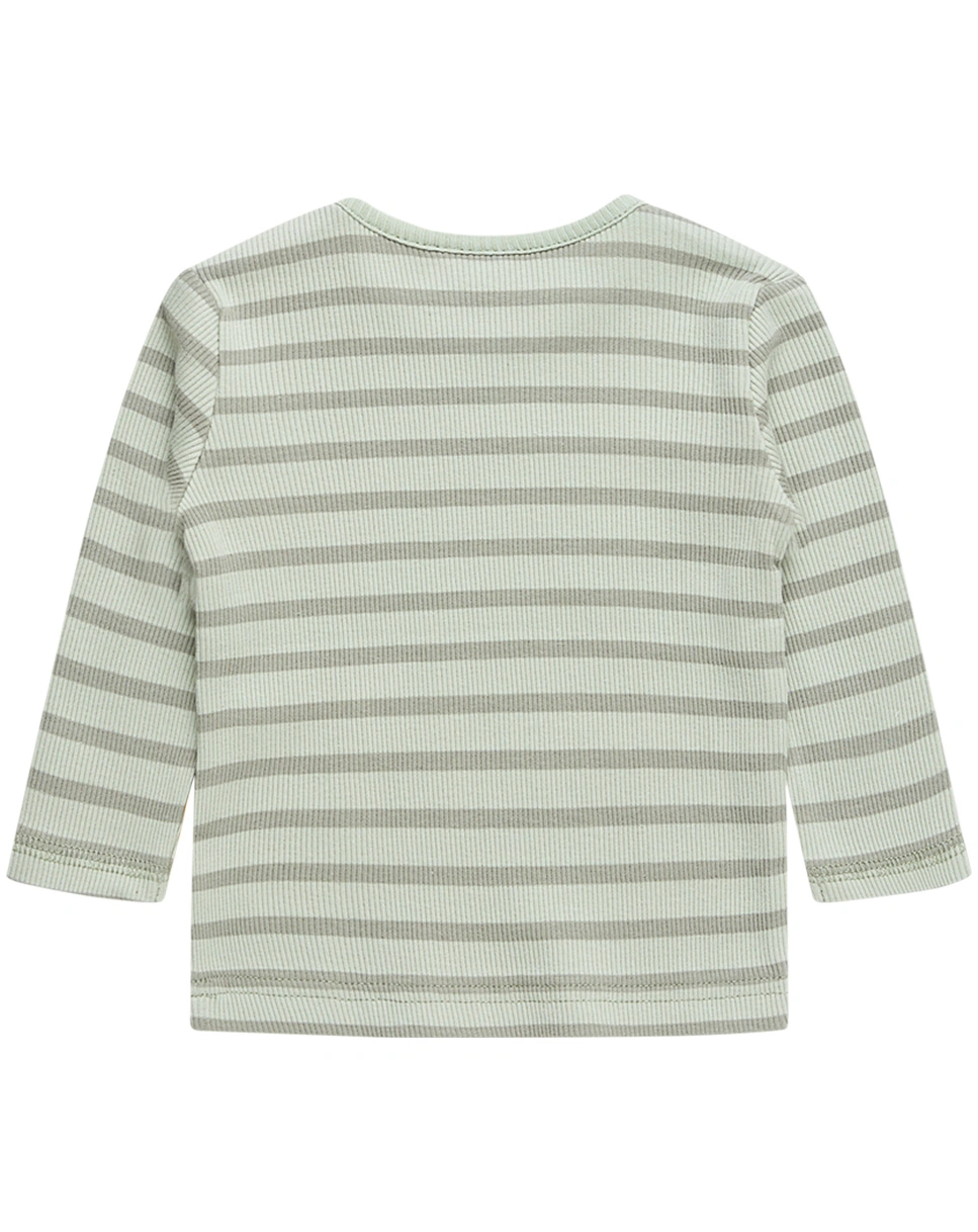 Langarmshirt AAGE gestreift in art green