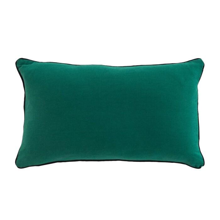 COUSSIN 30X50CM COTON LAVE LINETTE EMERAUDE