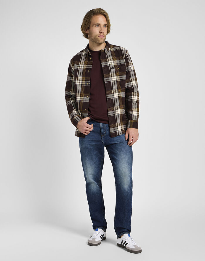 Lee RIVETED SHIRT Bordeaux