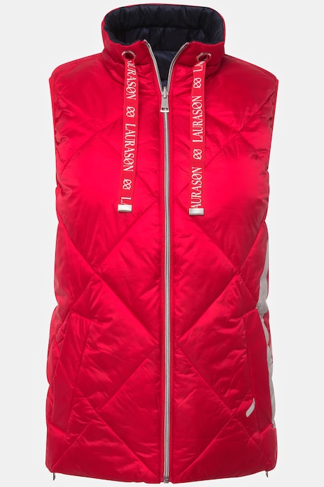 Wende-Weste, Stepp, Stehkragen, Zipper, je 2 Taschen