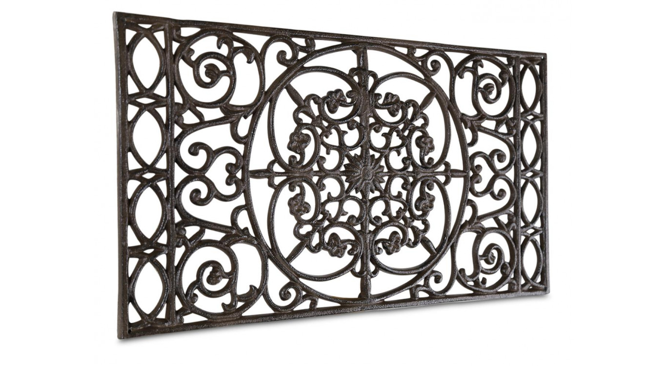 Paillasson rectangulaire fonte marron 66.5x37.5x2cm