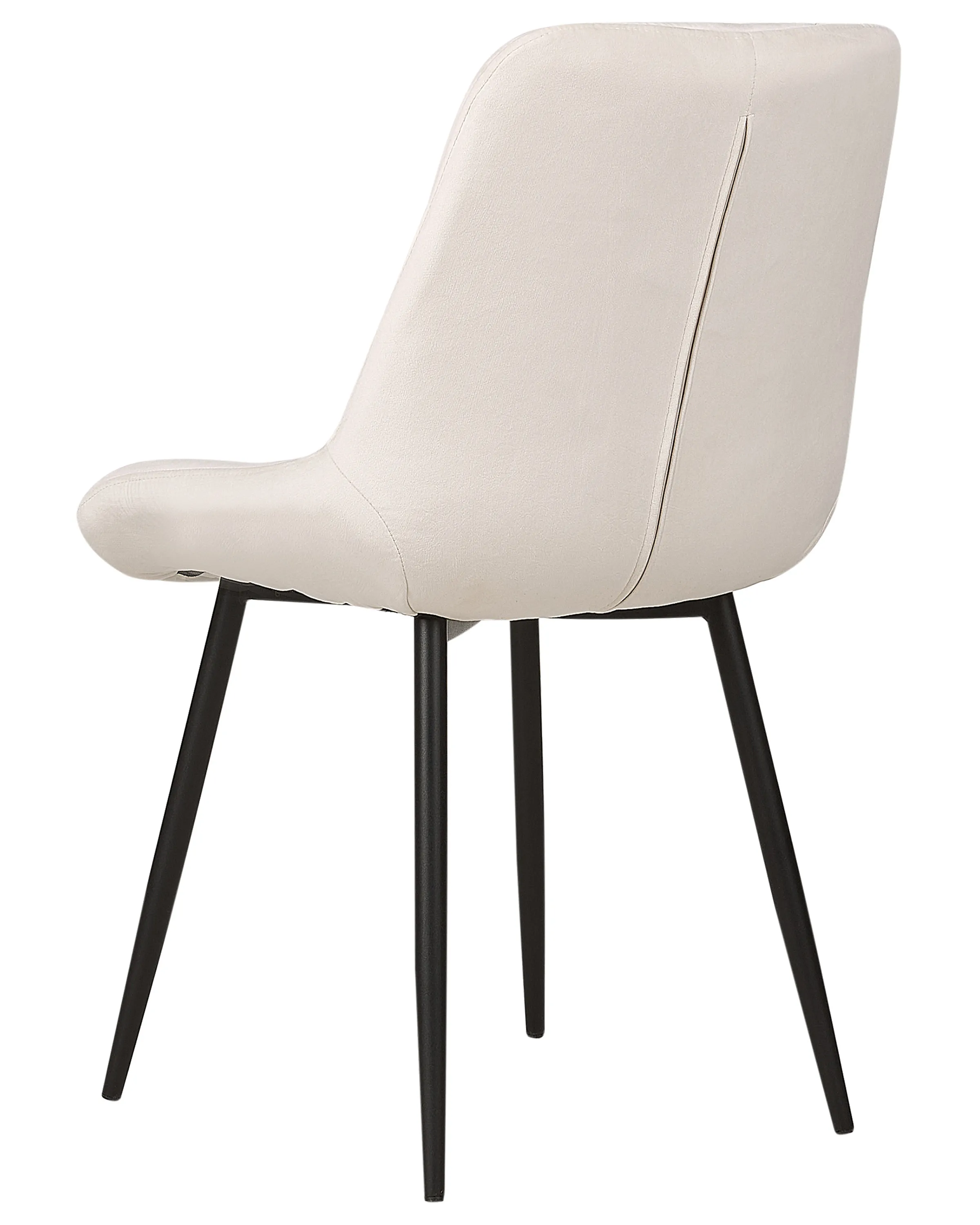 Set van 2 eetkamerstoelen MELROSE Fluweel Gebroken wit
