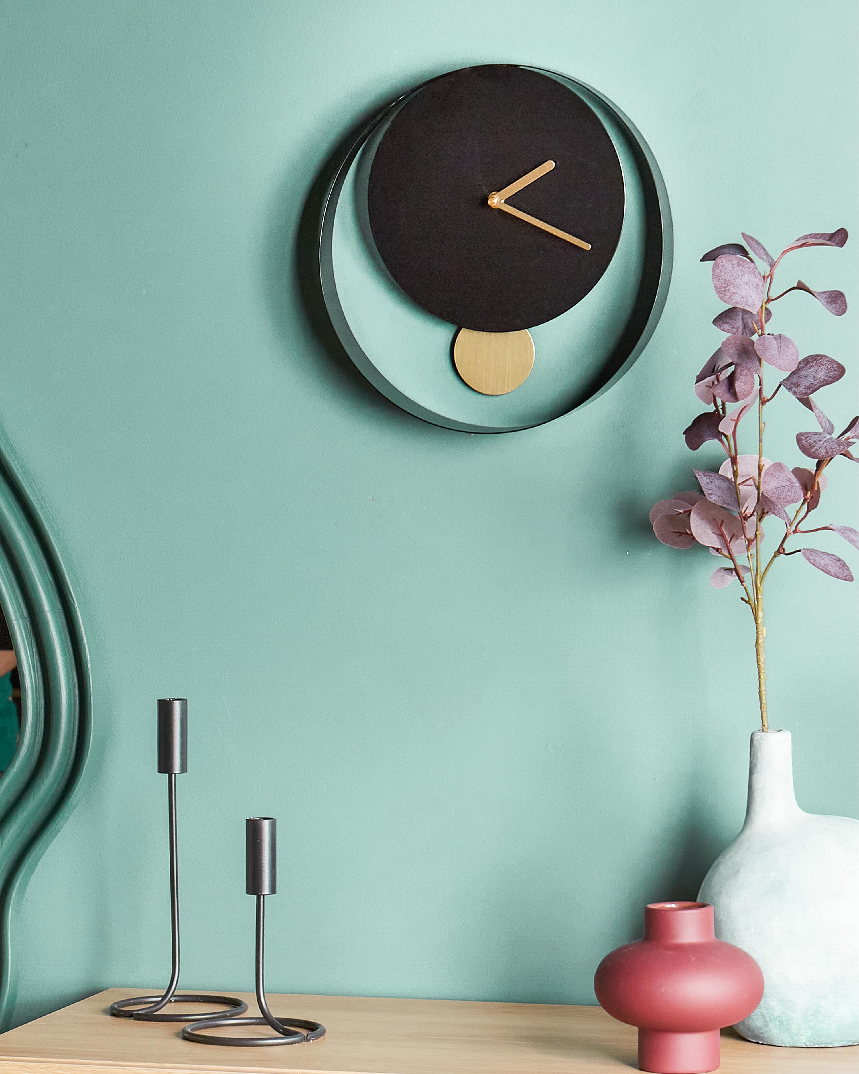 Wandklok MAGLAND 30 cm Metaal Zwart
