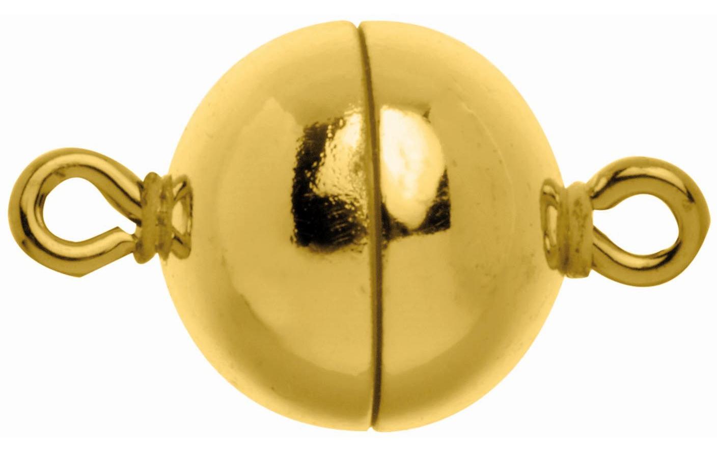 Verschluss Muggel 10 mm, GoldMagnetverschluss für Schmuck