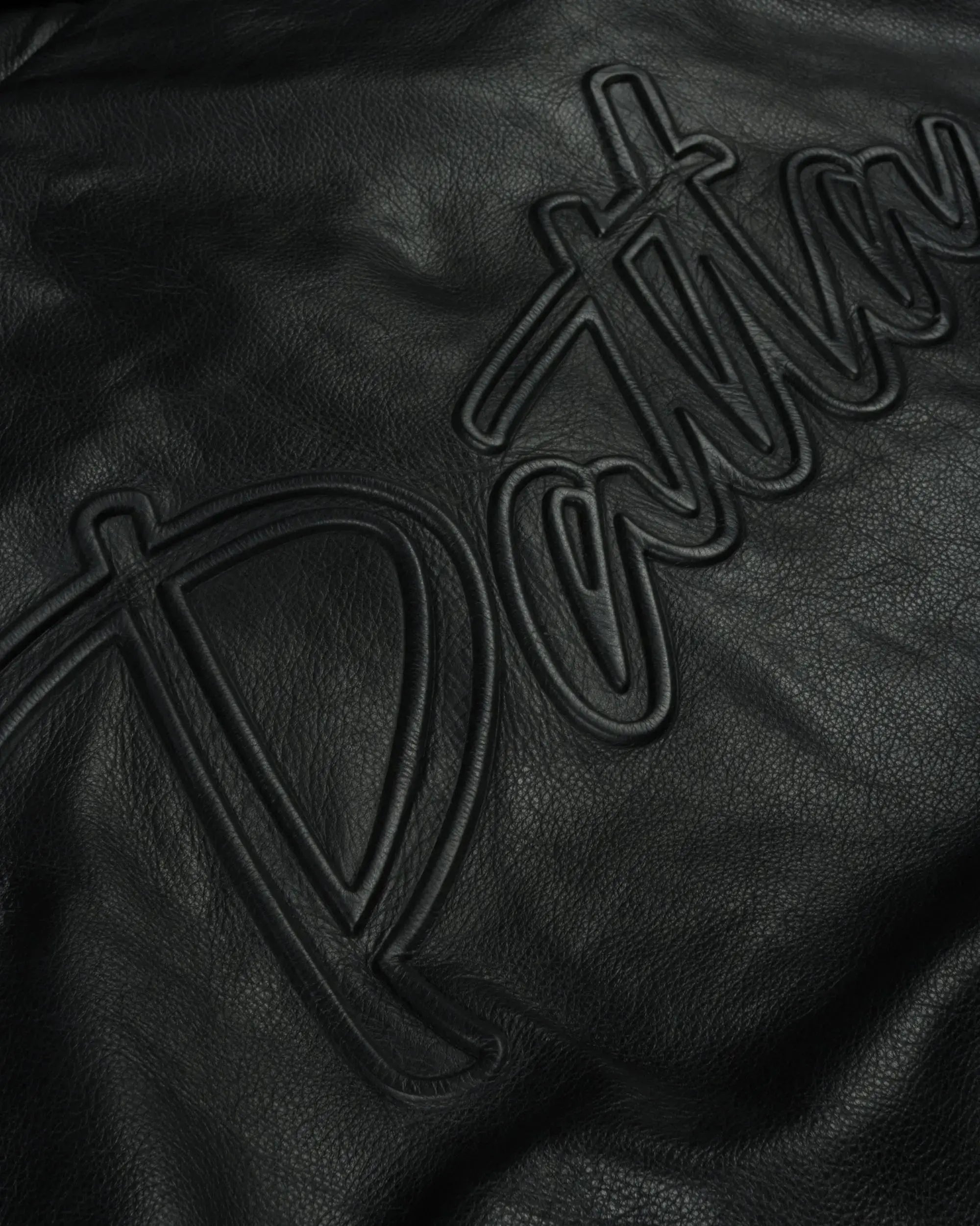 Patta Leather Bomber Jacket (Black)