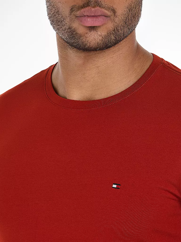 TOMMY HILFIGER T-Shirt Slim Fit rot