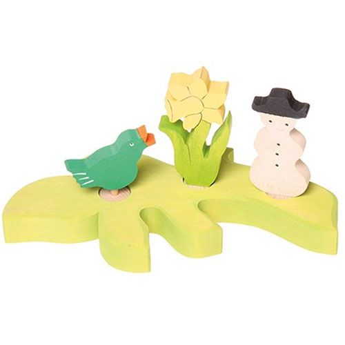 Grimm's houten tafeldecoratie tak - lichtgroen
