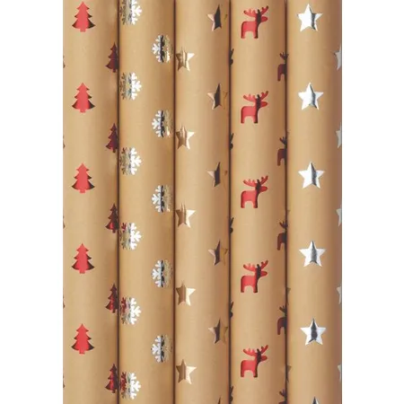 ZOEWIE Geschenkpapier 70x150cm, 1 Rolle, sortiert