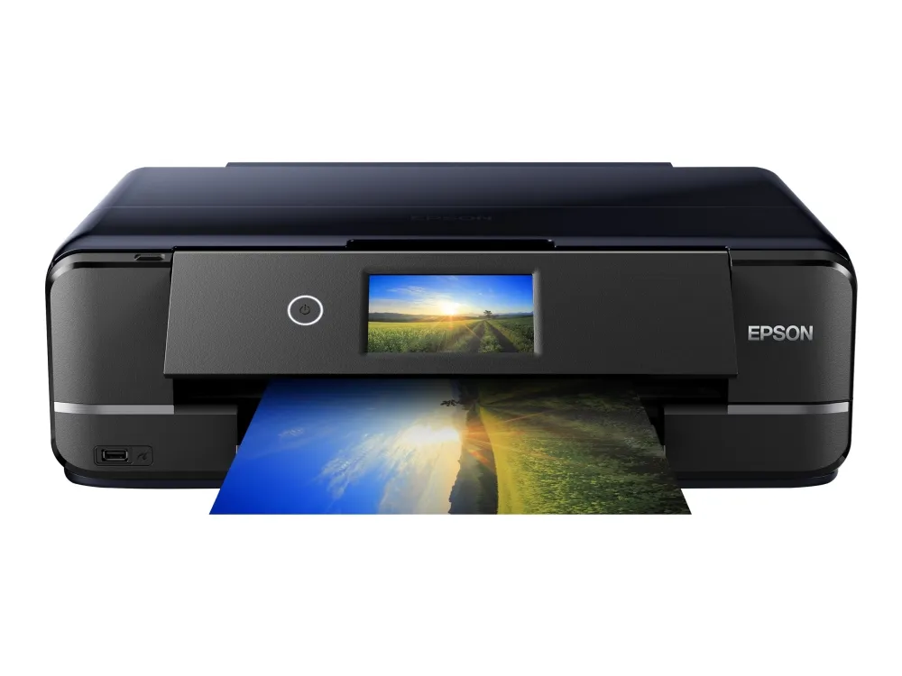 Epson Expression Photo XP-970 Small-in-One - Multifunktionsprinter - farve - blækprinter - A4 (210 x 297 mm) (original) - A3 (medie) - op til 8.1 spm (kopiering) - op til 8.5 spm (udskriver) - 100 ark - USB 2.0, LAN, Wi-Fi(n), USB vært