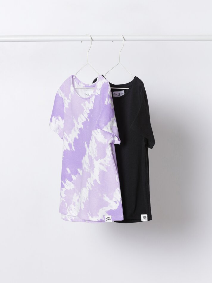 Conjunto com 2 camisetas combinando - Pretas
