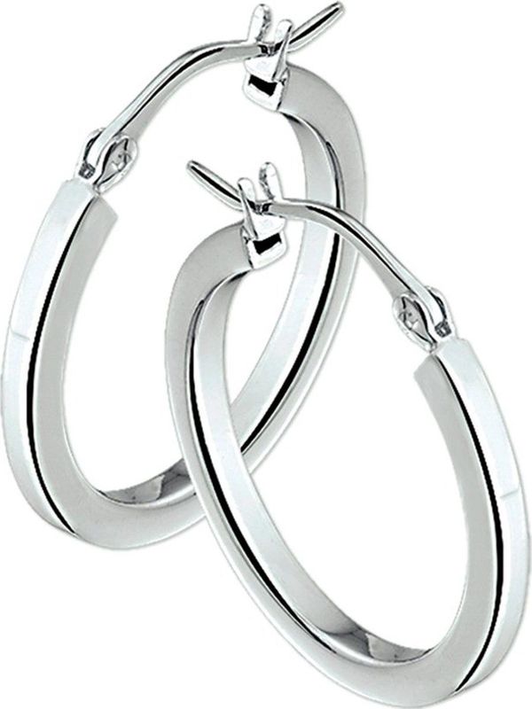 Oorringen - Zilver - Vierkante Buis - 2,5 mm - Hefboom-sluiting