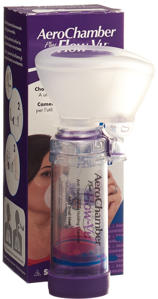 AEROCHAMBER PLUS Flow-Vu kleine Maske violett 1 Stk
