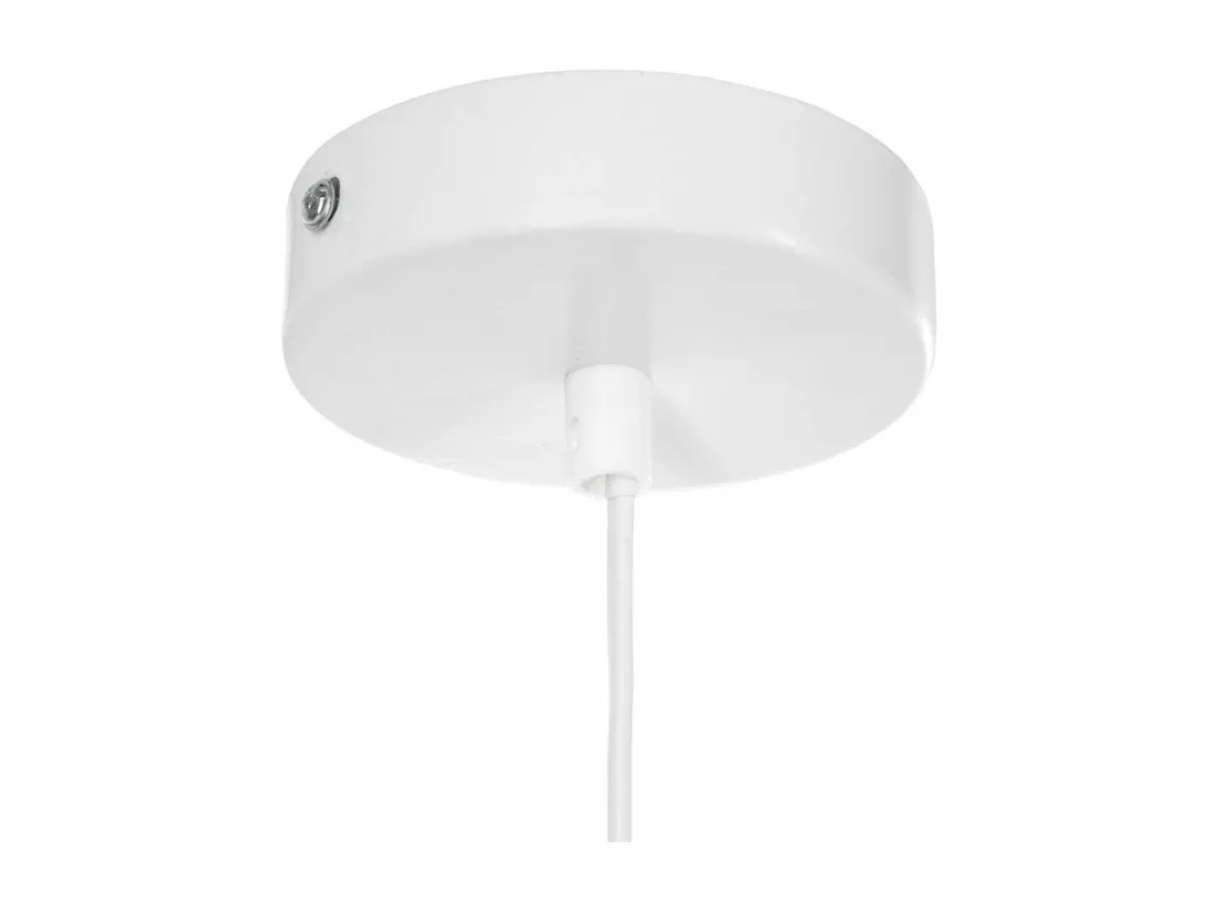 Luminaire Suspension en Bois et Métal Blanc D 32 cm