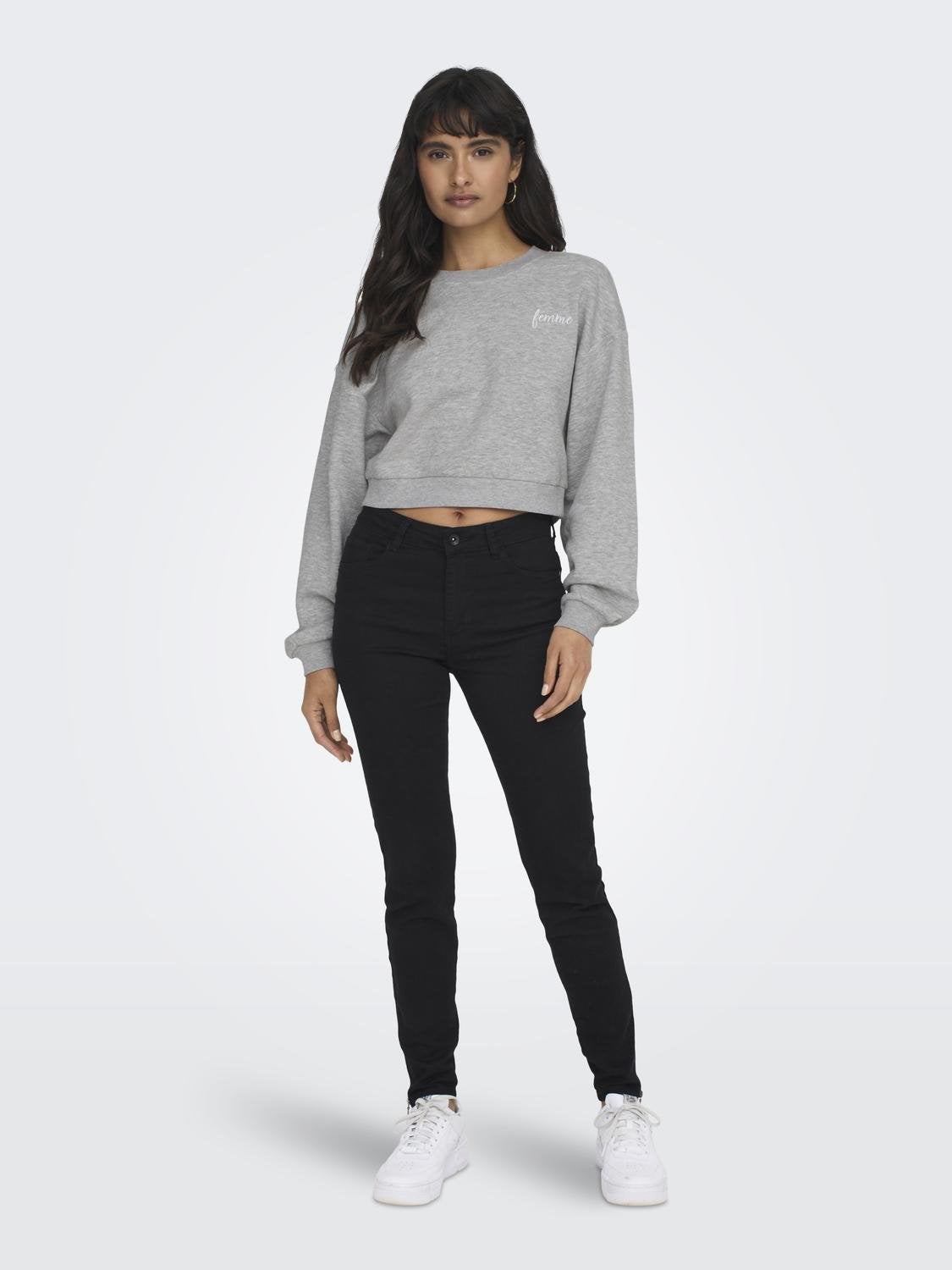 ONLODESSA Sweatshirt Light Grey Melange