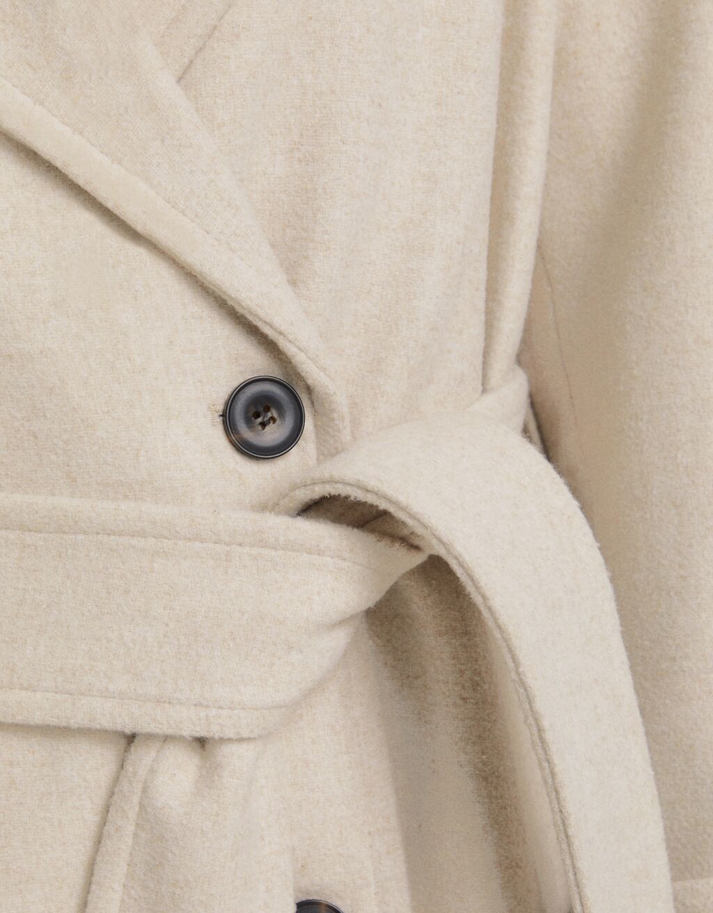 Trench coat em mistura de lã
