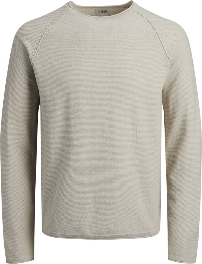 JJ-REBEL JREBNOAH KNIT CREW NECK Oatmeal/melange