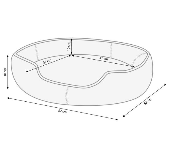 Dehner Lieblinge Kuschelbett Linette, oval,