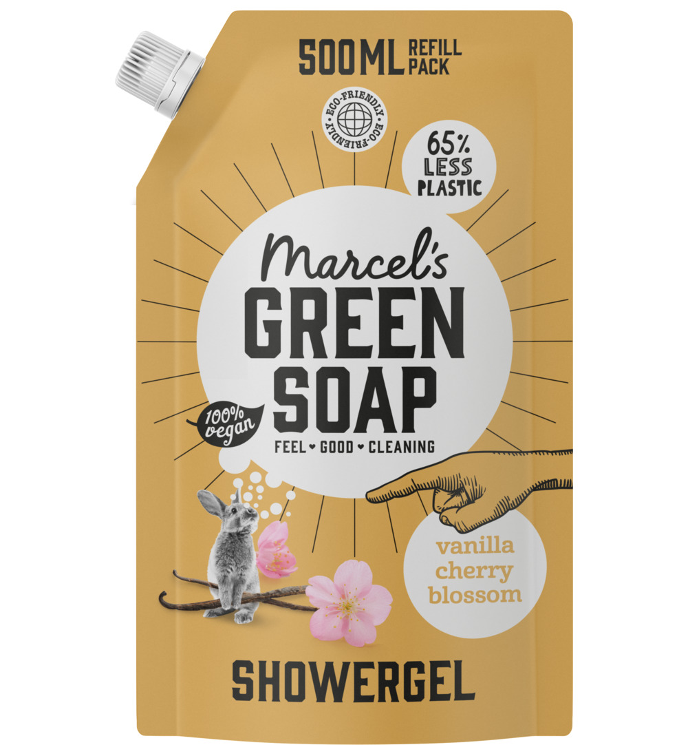 Marcel’s Green Soap Shower gel Vanille & Cherry Blossom navul (500 ml)