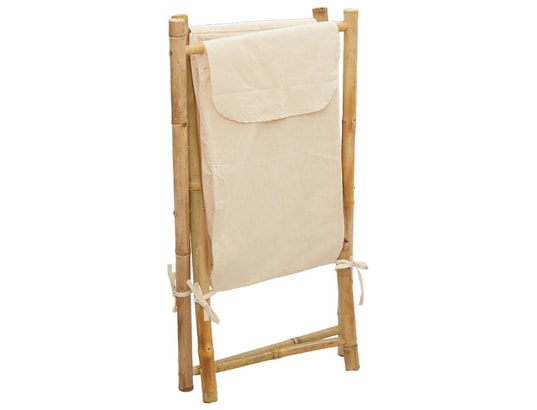 VIDAXL - Panier à linge blanc crème 41,5x36x63,5 cm bambou