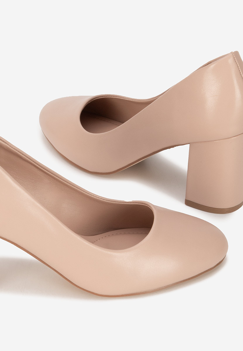 Chaussures à talon épais beige Binney