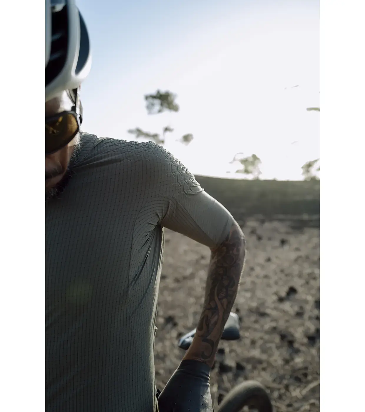 Q36.5 Grid Skin Fietsshirt Korte Mouwen Olijfgroen Heren