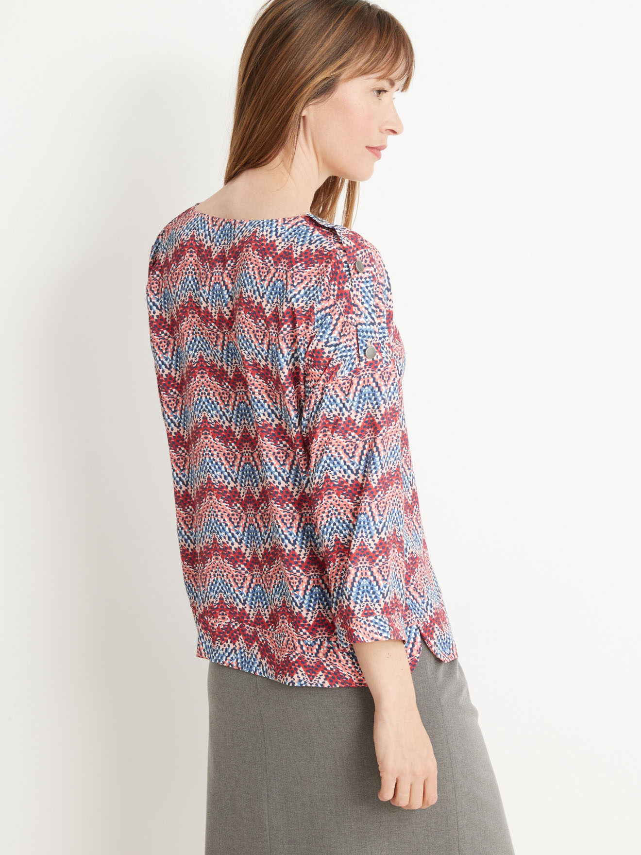 Blouse en crêpe fluide