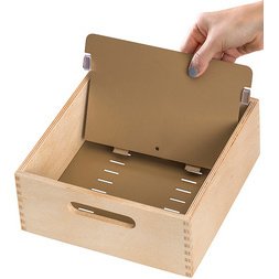 Bac à fiches en bois pour 900 fiches, A7 paysage