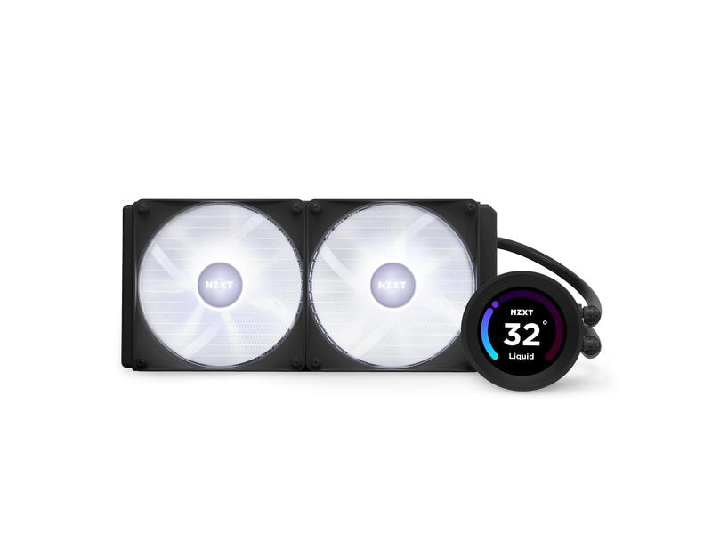 NZXT Wasserkühlung Kraken Elite 280 RGB Schwarz Wasserkühler für Intel und AMD Prozessorsockel mit LCD-Display und leuchtenden, leisen RGB-Lüftern