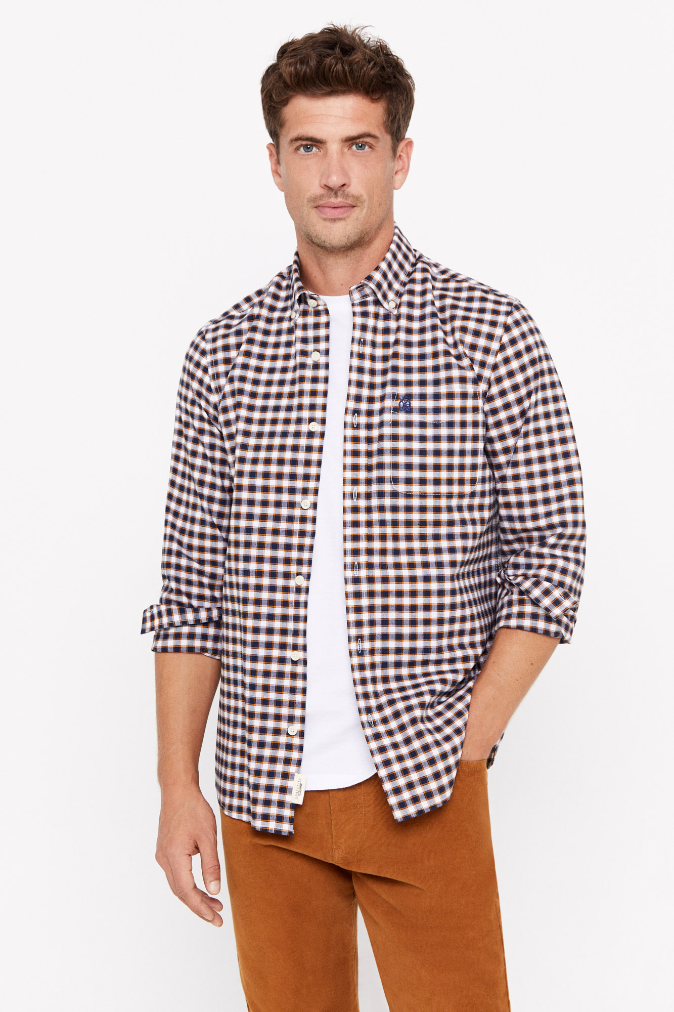 camisa oxford xadrez