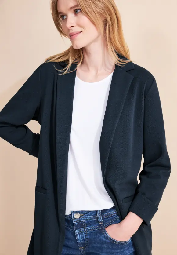 Offener Longblazer - deep blue