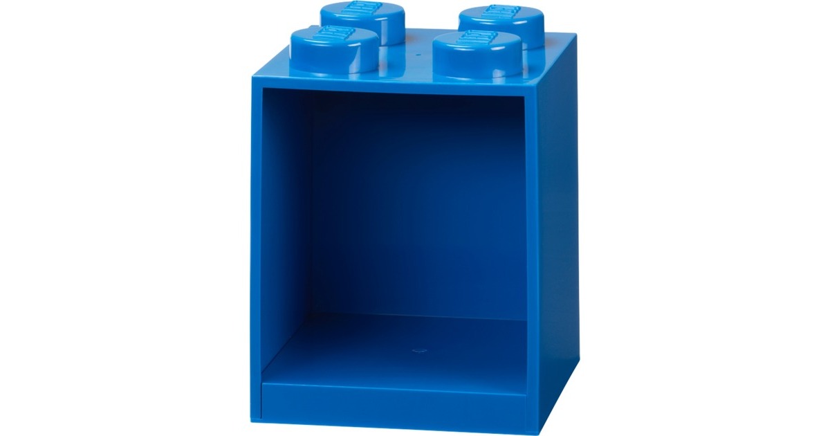 Room CopenhagenLEGO Brick Shelf, 4 noppen wandschap  (Blauw)